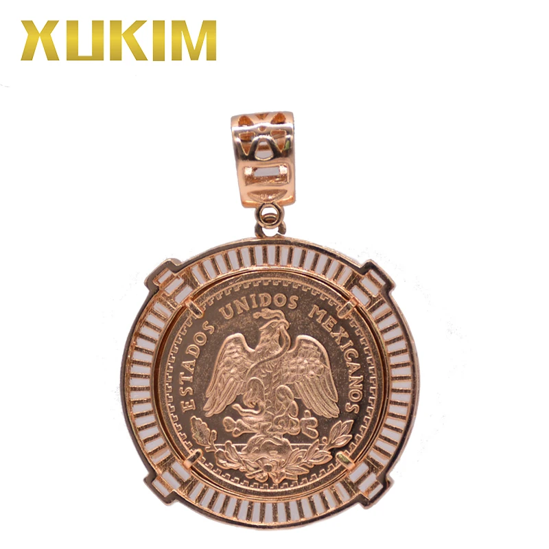 KCP02 Xukim ювелирные изделия мексиканские 50 Pesos оправа для Монеты Кулон на заказ магнит для монет