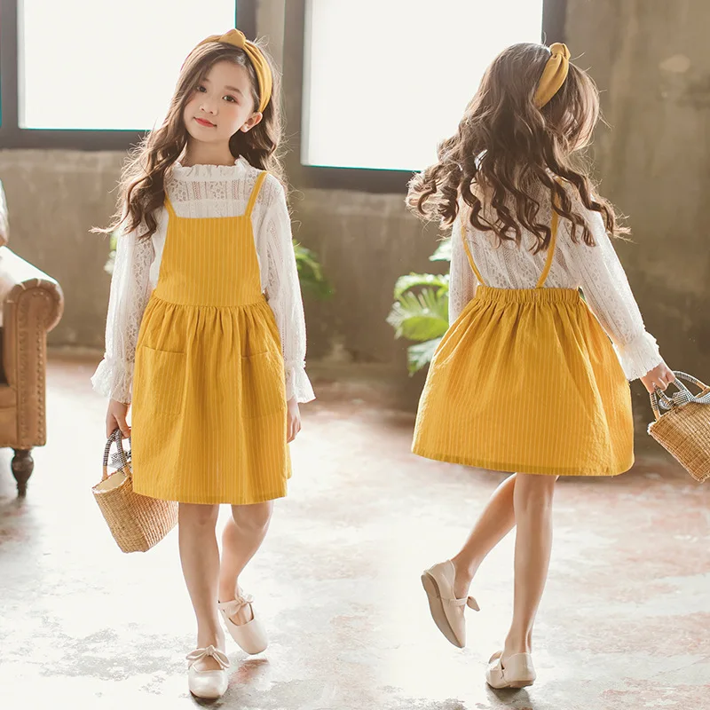 Комплект одежды для девочек комплект осенней 2018 года из 2 предметов школьная