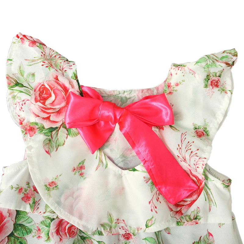 Baby Girls Clothes Floral Printed Cotton Children Toddler Dress Summer 2019 Casual Princess Kids Party Style | Детская одежда и
