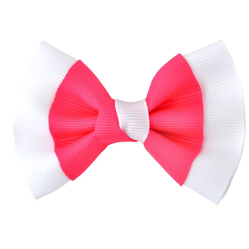 MengNa 3 &quotдевушки Grosgrain ленты волос бант с зажимами два цвета Hairbow Дети шпильки