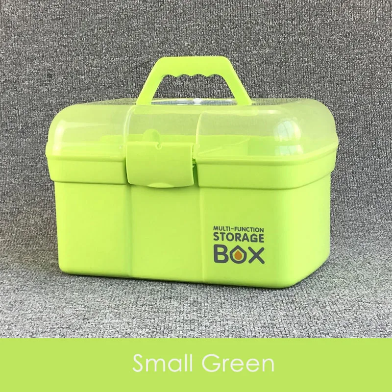 Green Small Пластиковый ящик для хранения инструментов для ногтей гвоздики со стразами кисточки для украшений буферные файлы Шлифовальные Косметические контейнер держатель чехол - Цвет: Green Small