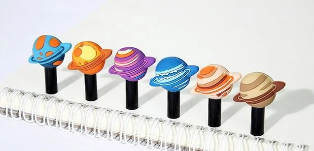 24 шт./партия, милый 3D классный гель для дизайна планеты, ручка 0,38 мм, черные чернила, подарок для студентов, офисные школьные принадлежности