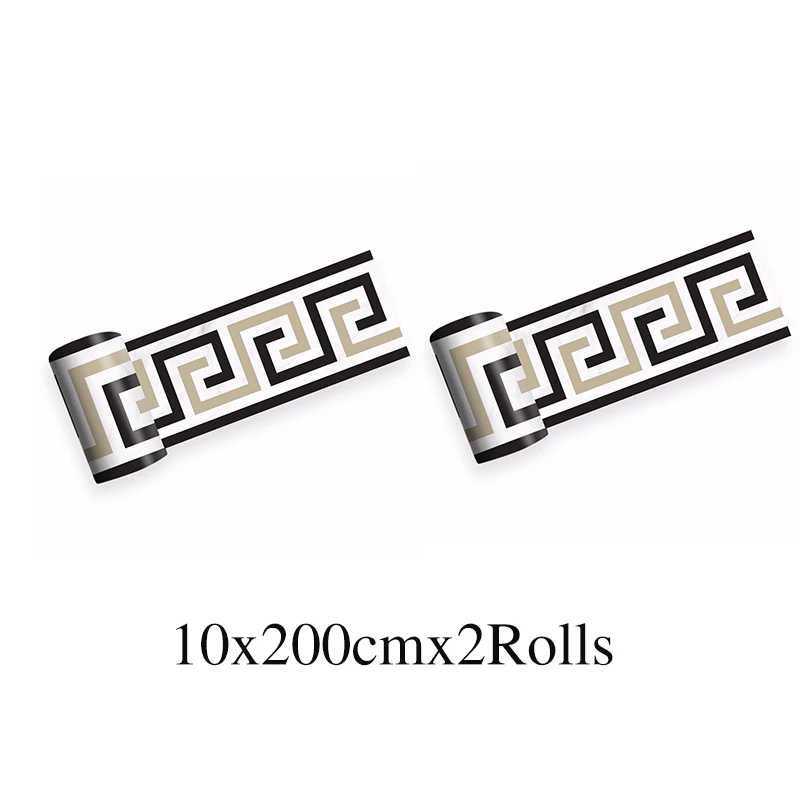 10x200cmx2roll Водостойкие виниловые наклейки на стену для декора дома, кухни, ванной плитки, линия талии, самоклеющиеся обои для стен - Цвет: 10x200cmx2roll
