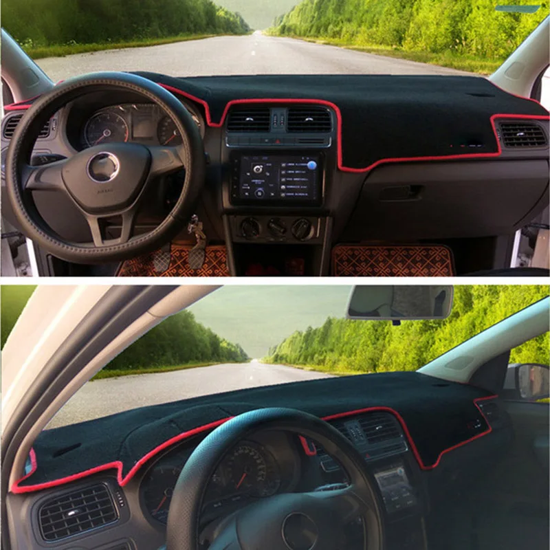 Чехлы для приборной панели автомобиля защитные аксессуары VW Polo MK5 5 2011 2012 2013 2014 2015