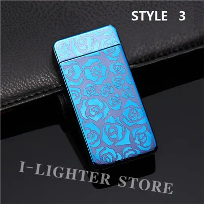STYLE 3W Двойная дуга USB Электронная сигарета более легкий импульс металл Новинка Зажигалка Беспламенное ветрозащитное плазменная Зажигалка фонарь Jet Encendedor - Цвет: STYLE 3W