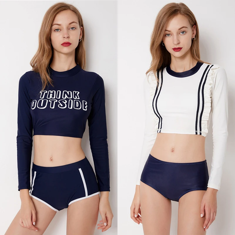 Комплект бикини купальник женский раздельный пуш ап с топом шортами высокой