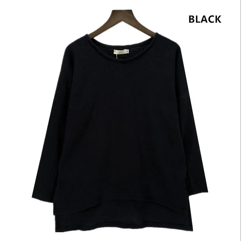 Женская винтажная и Повседневная Блузка удобная свободная повседневная рубашка