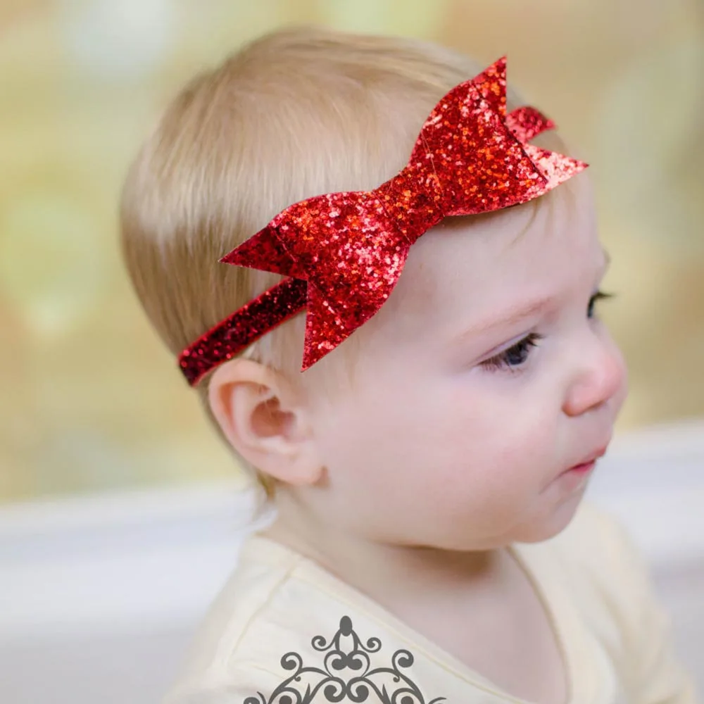 Red Bling Christmas Headband Baby Girl Hair Accessories | Детская одежда и обувь