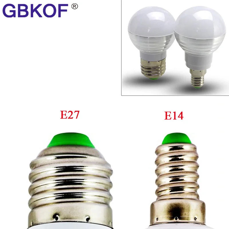 E14 E27 RGB светодиодный светильник 3 Вт 5 85-265 в 110 120 220 В Светодиодный Sopt с