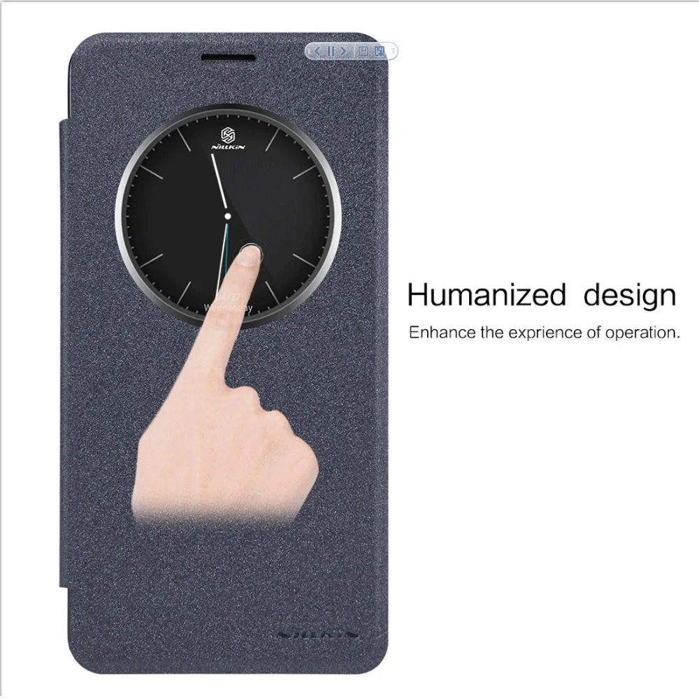 NILLKIN ИСКРА Case для Samsung Galaxy A9 Pro A910 Флип Кожаный Вызова Дисплей Окно Wake up задняя