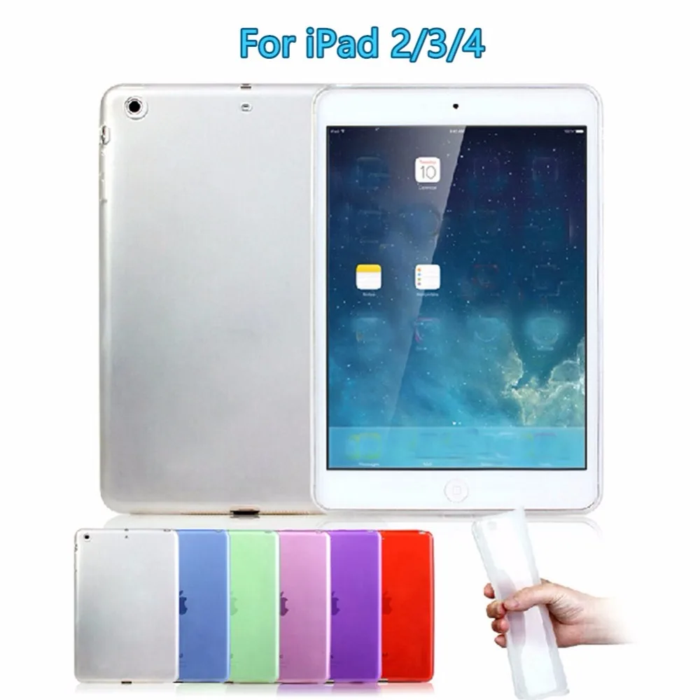 Гибкий мягкий прозрачный ТПУ гелевый резиновый чехол-накладка для iPad 2/3/4 9 7 дюйма