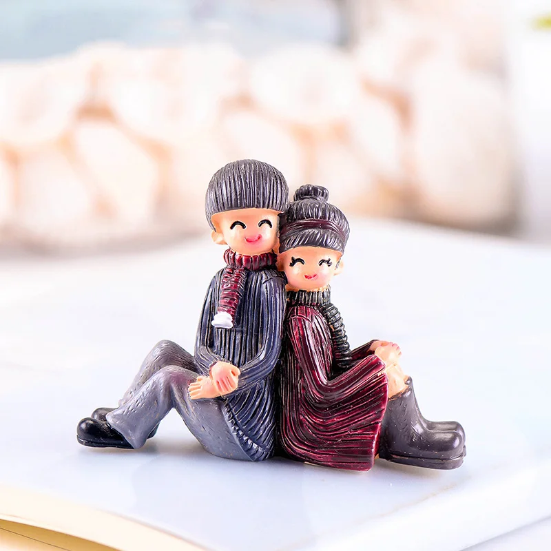 Миниатюрная Фигурка назад к другу мультяшная кукла свадебный торт украшение для