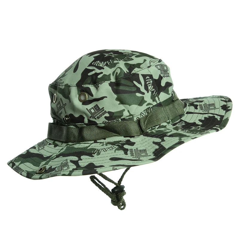 Camouflage Boonie Hat Fashion Military Hunting Bucket Panama Flap Outdoor Fishing Wide Brim hat | Аксессуары для одежды