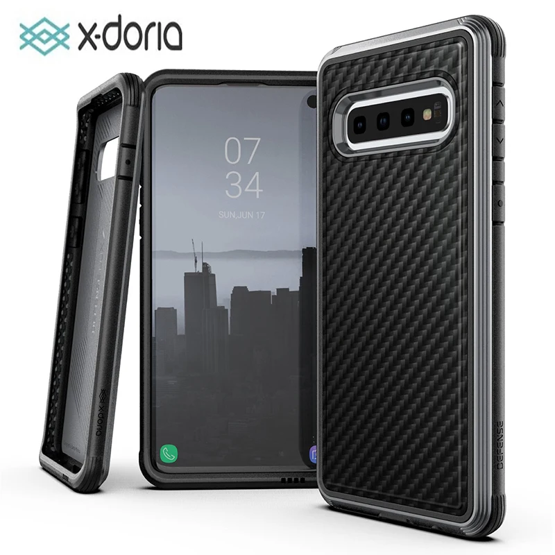 

X-Doria Defense Lux Phone Case For Samsung Galaxy S10 Plus S10e Military Grade Drop Tested Case For S10 Plus S10e Aluminum Cover