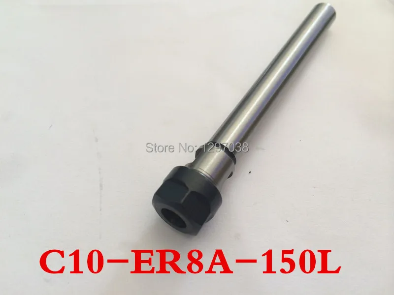 

C10-ER8A-150L Shank diameter 10mm Collet Chuck Holder Extension Straight Shank 150mm for ER8 Collet with ER8 A Type Nut