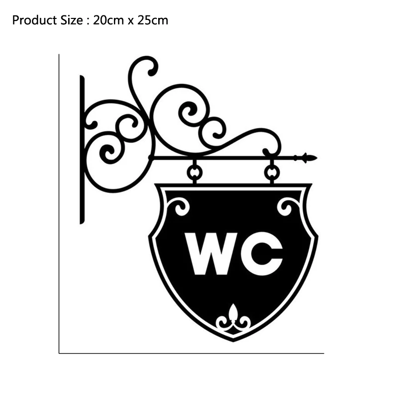 Винтажная Настенная Наклейка для туалетной и ванной комнаты Декоративная