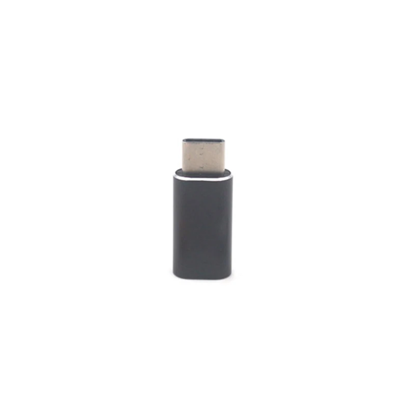 Черный Type-C для Lightning Female To USB-C Мужской кабель с переходником для зарядного устройства зарядный type-C Алюминиевый конвертер сплавов для Xiaomi Huawei Vivo - Цвет: Черный