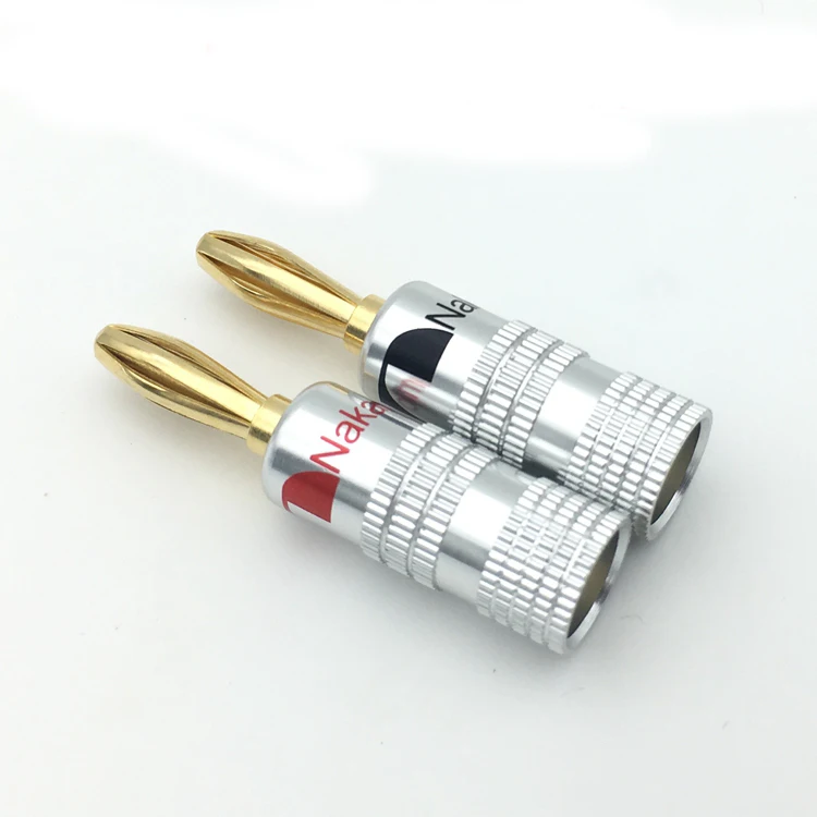 2 шт./1 пара банановые штекеры Nakamichi 24 к с позолоченным медным разъемом BFA 4 мм