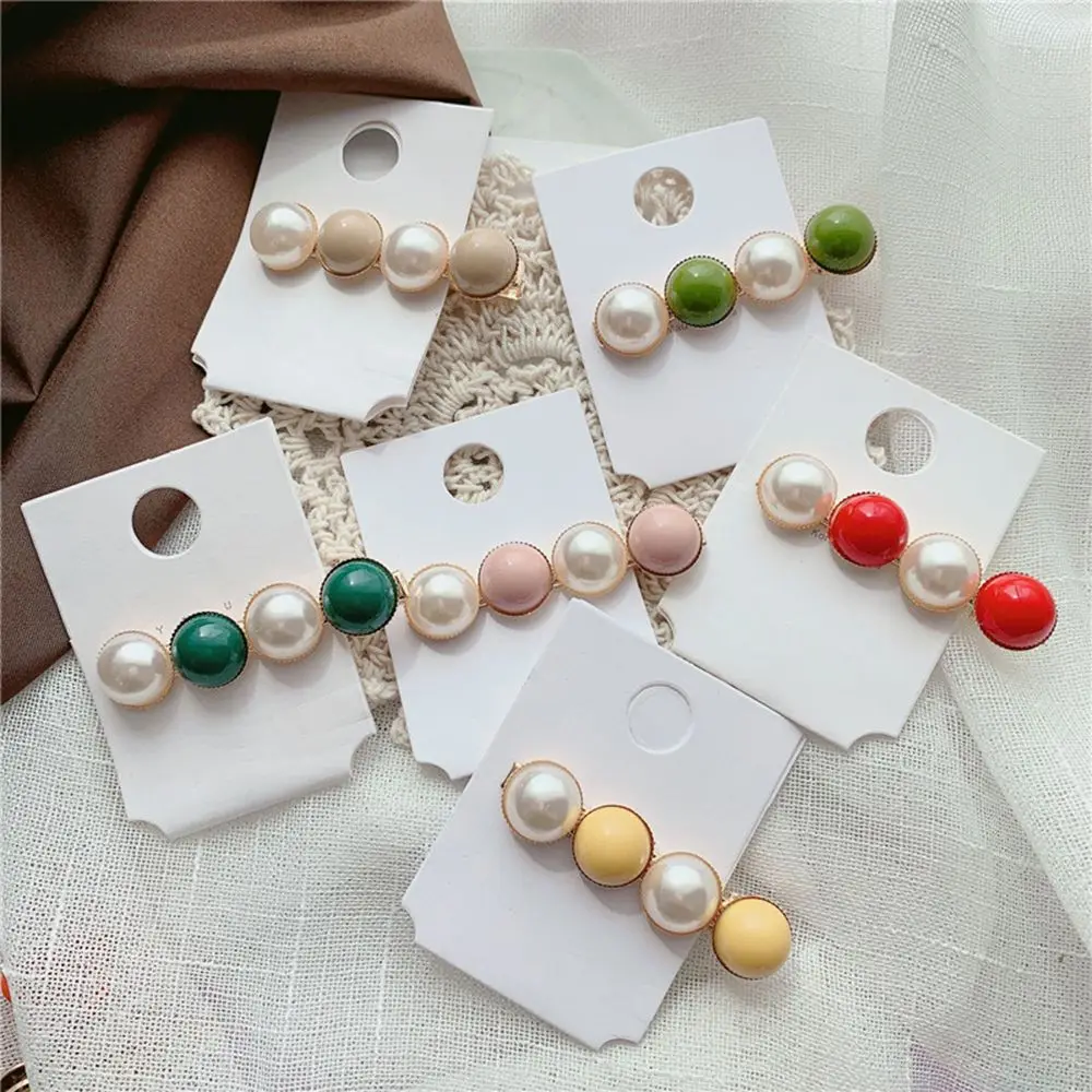 2019 Новое поступление винтажная жемчужная челка клип боковой зажим Корея Новый