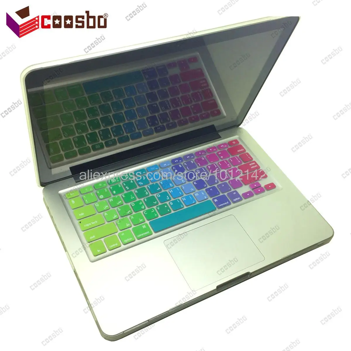 2в1 цветной Жесткий Чехол для mac Macbook Air Pro Retina 13 &quot15&quot + Арабский чехол клавиатуры