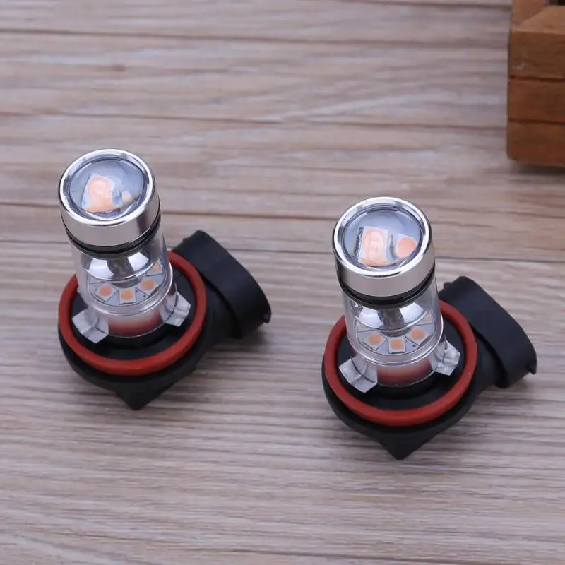 2 шт. H8/H11 20SMD Автомобильная противотуманная фара 100 Вт Светодиодный дневной