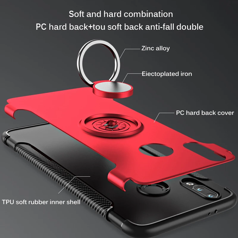 Для Xiaomi Redmi Note 7 Pro KAPEED роскошное магнитное кольцо ударопрочный защитный чехол для