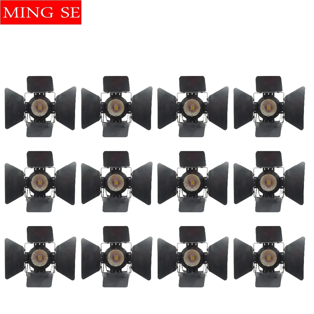 12 шт./лот 2018 LED Par COB 100W с дверью сарая Высокая мощность алюминиевый корпус