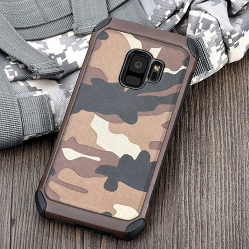 DPURUI for Samsung Galaxy S9 Army Camo Camouflage Pattern PC+TPU 2 in 1 Anti-knock Back Cover phone case |
