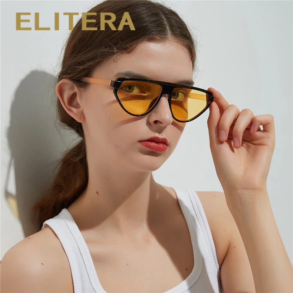 ELITERA фирменный дизайн модные большой кошачий глаз солнцезащитные очки для женщин