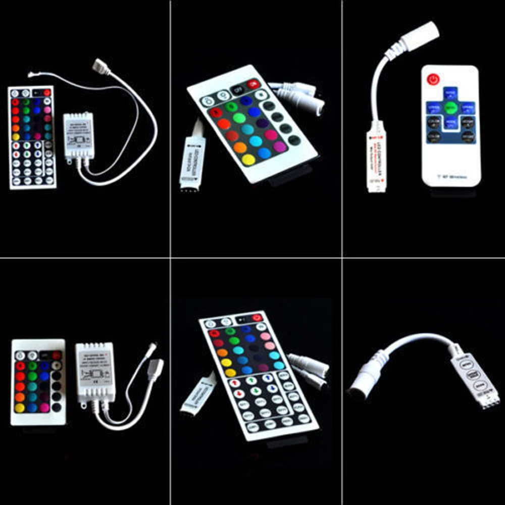 Постоянный ток 12-24V RGB ИК RF Беспроводной дистанционного Управление диммер +