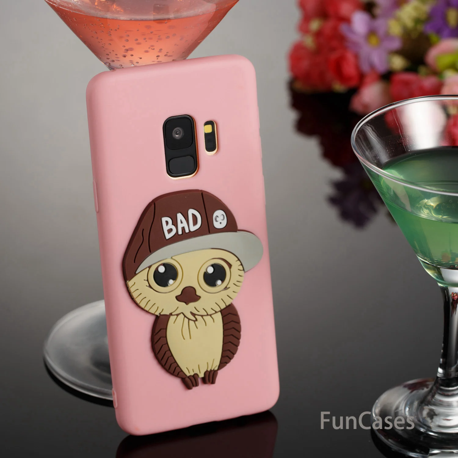Мультфильм чехол Сова СПС Coque samsung S9 Мягкий силиконовый для телефона Estuche с