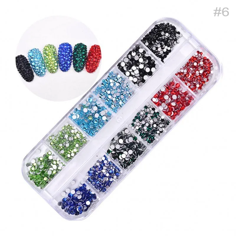 1440 шт. стразы для дизайна ногтей декоративные кристаллы Ab с плоской задней частью