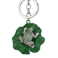 2017 noenname_null new fashion cute lotus leaf frog portable keychain wallet bag buckle variety holiday birthday gift