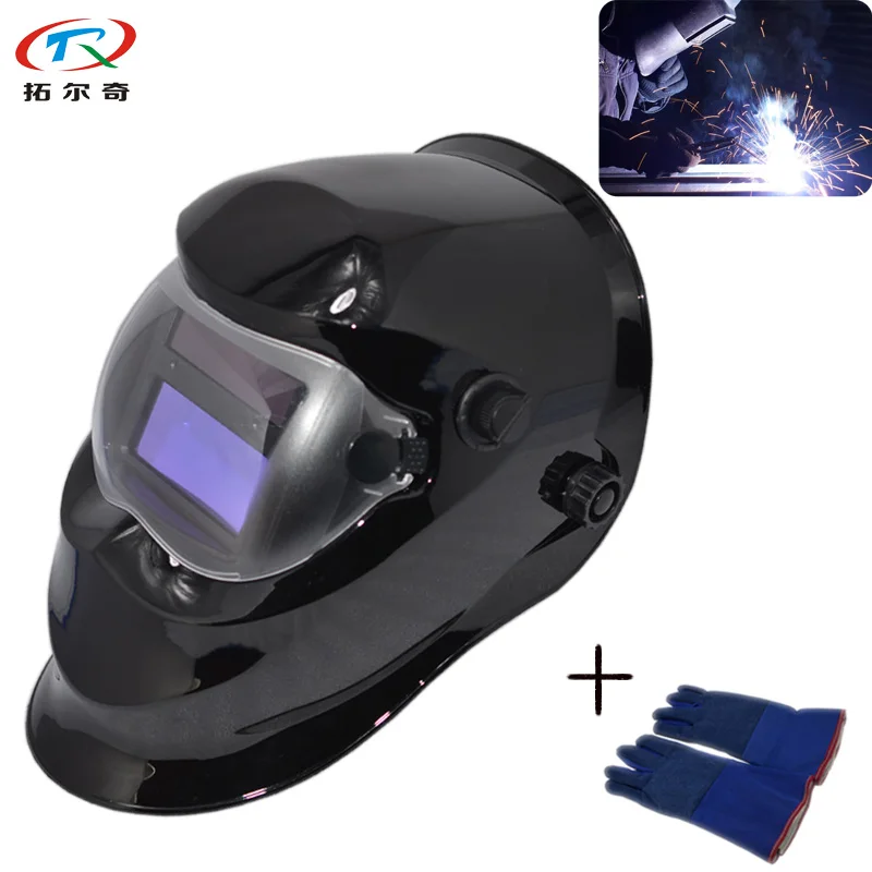 

Чистый черный авто затемнение сварочный шлем паяльная тушь Tig Mig самопроверка лучшее качество Функция контроллера TRQ-KD01-2233FF