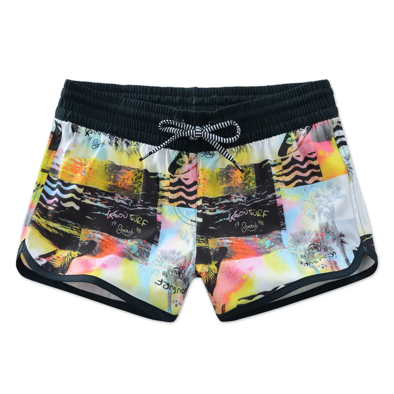 Новые летние шорты для серфинга Стильные пляжные с принтом женские