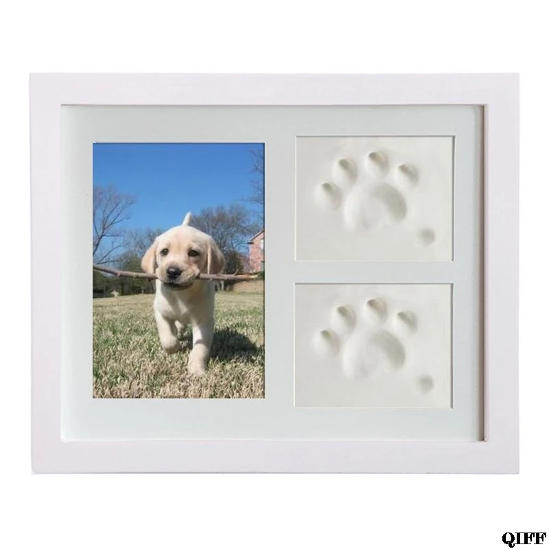 Pet Memorial фоторамка кошки и собаки лапа печать фоторамка для комнаты Декор стены или стола Jun21 - Цвет: 8YY200046-W