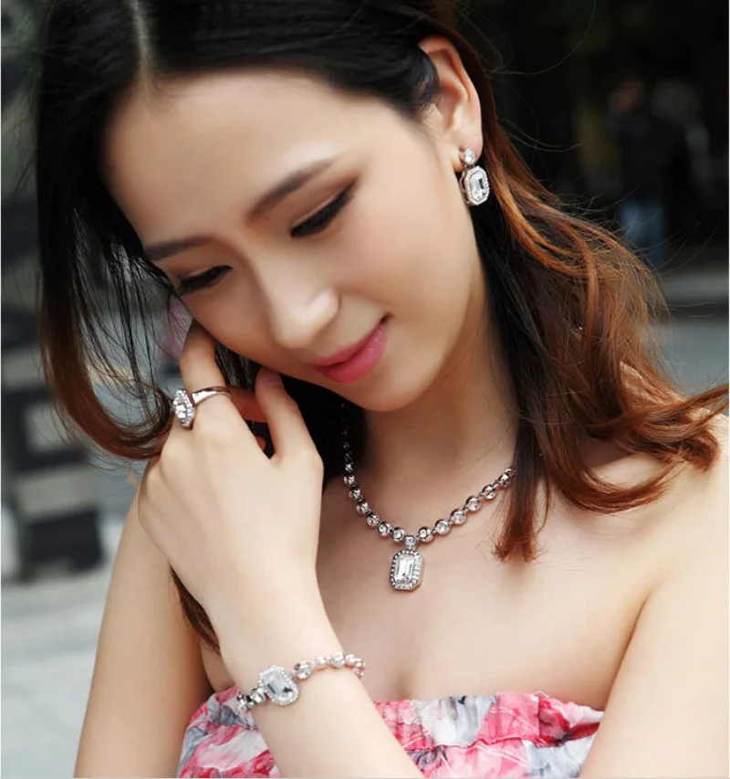 Винтажное ожерелье в виде карты штата Монтана серьги браслет и кольцо