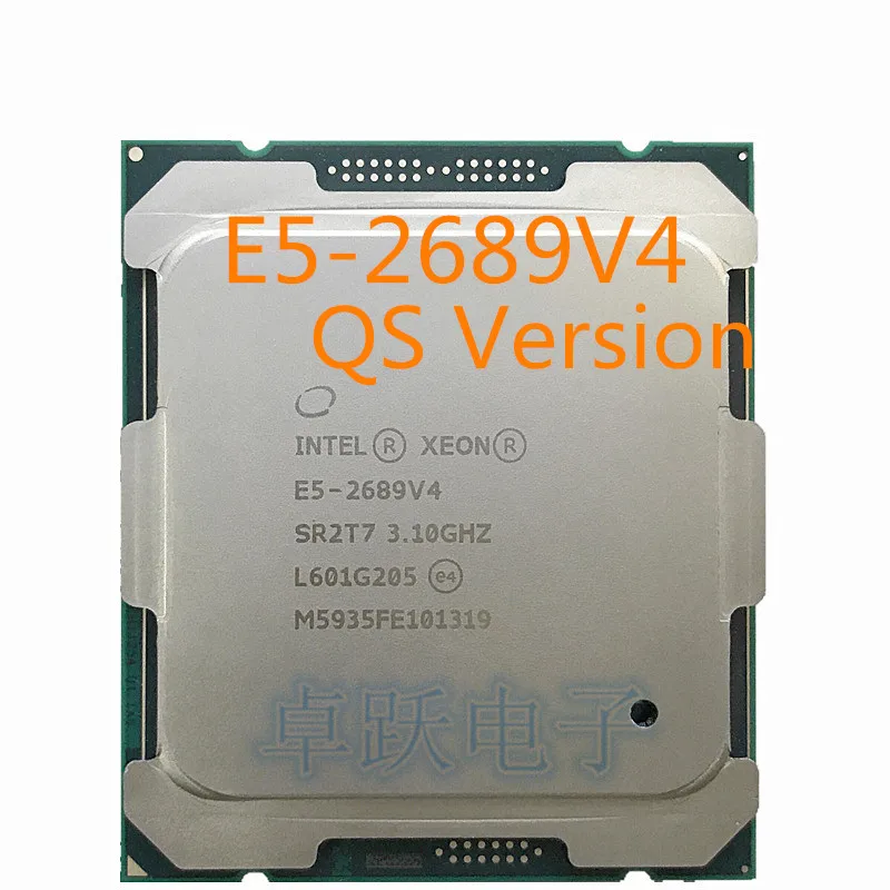 Оригинальный смартфон Intel Xeon QS версии E5 2689V4 3 10 ГГц ядер 25 Мб SmartCache 2689 V4 165 Вт