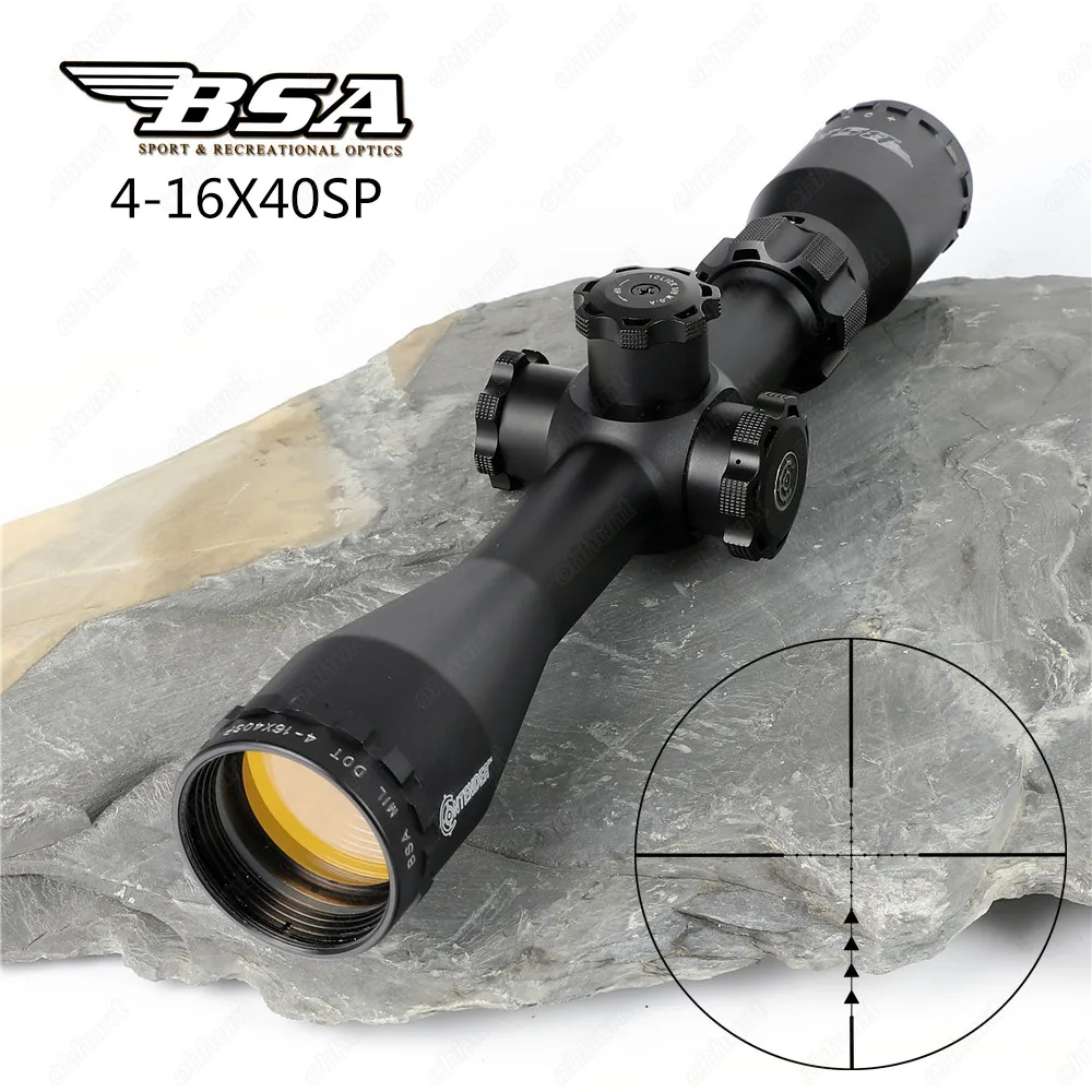 BSA Contender COMD 4 16X40 SP охотничьи прицелы боковые Параллакс Mil dot рептилии замок Сброс