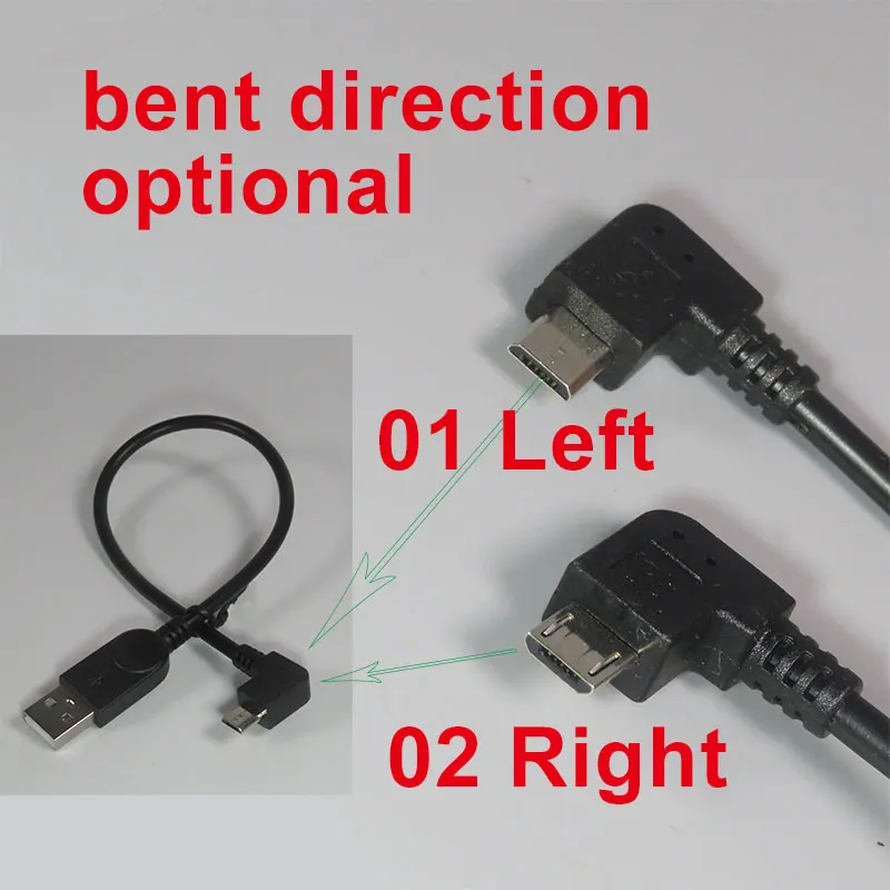 PCTONIC micro USB адаптер короткий изгиб разъем A Type до 90 градусов прямоугольный Кабель