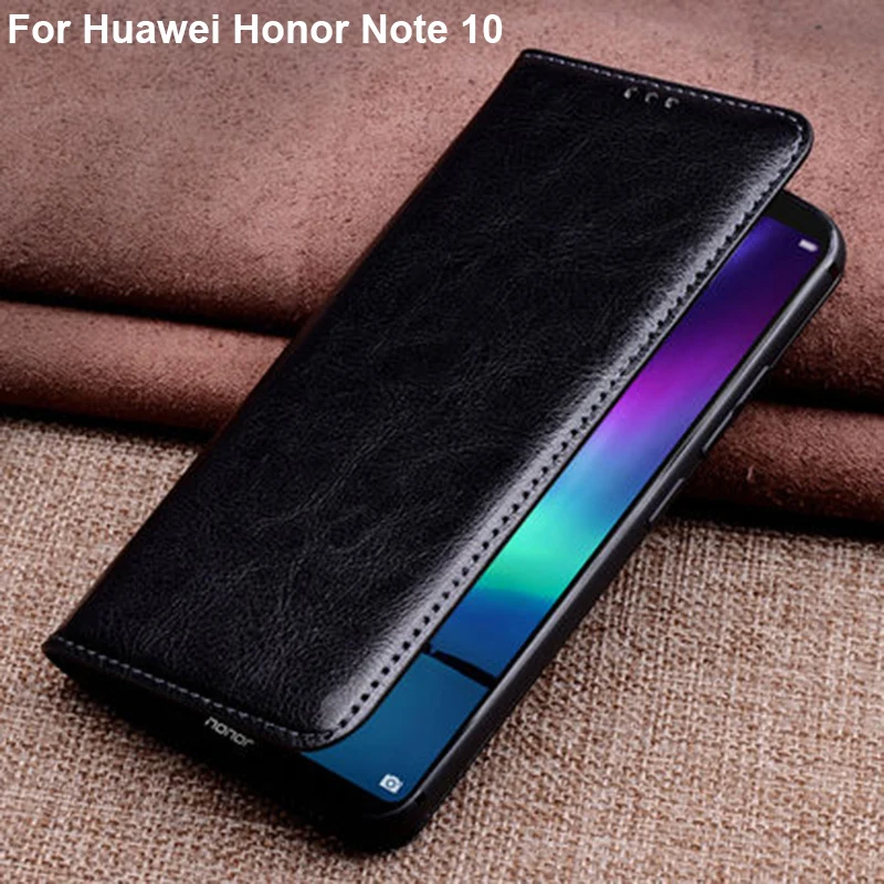 Натуральная кожа чехол КРЫШКА ДЛЯ huawei honor Примечание 10 Note10 coque САППУ флип |