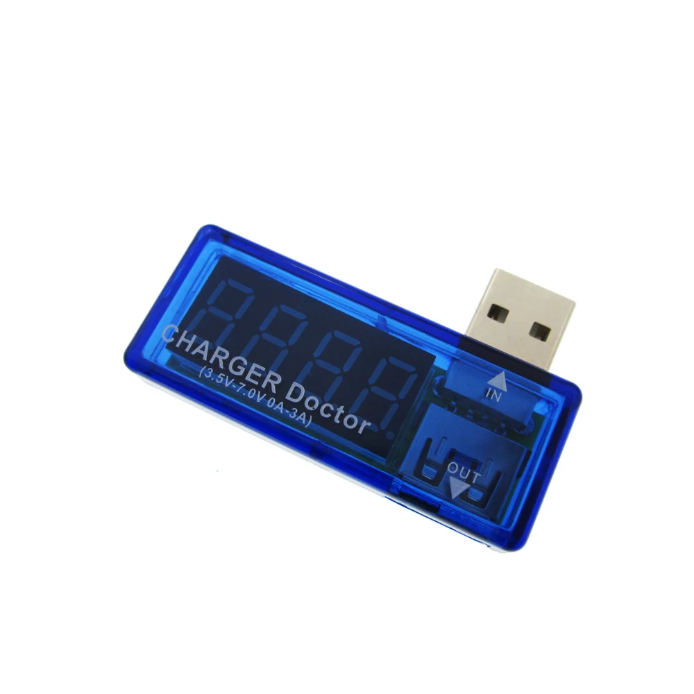 10 шт. цифровой USB Мобильный зарядный ток измеритель напряжения мини зарядное