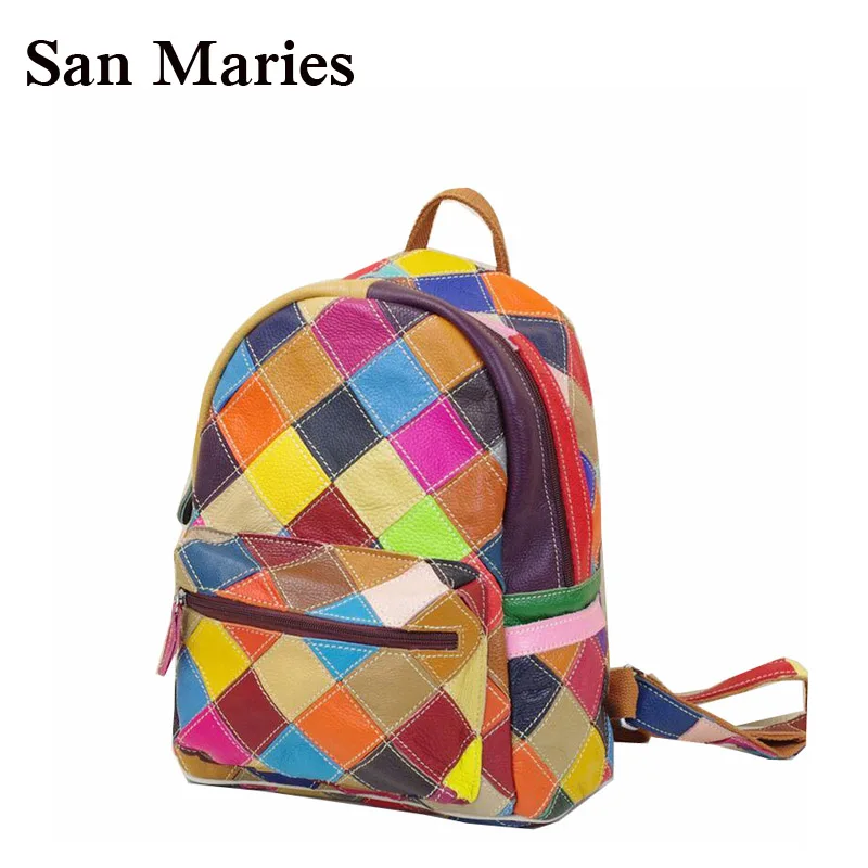 Новые модные женские рюкзаки дизайнерский брендовый женский рюкзак из коровьей