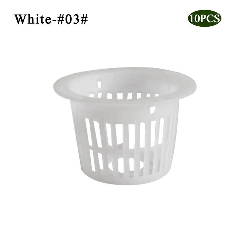 white 3 10 шт. 3 дюймов сетка горшок чистая чашка корзина гидропонная система садовое растение для выращивания овощей клонирование семян Проращивание детские горшки - Цвет: white 3