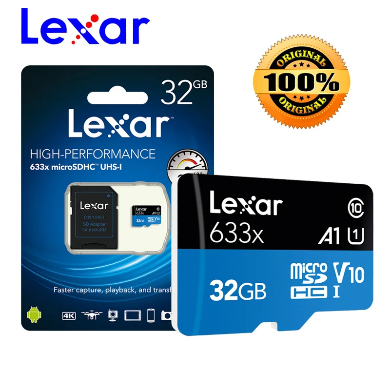 Lexar 256 ГБ micro sd карта 32 Гб 64 128 512 95 МБ/с./с SDXC/SDHC TF флэш памяти для Gopro/DJI/Nintendo switch|Карты