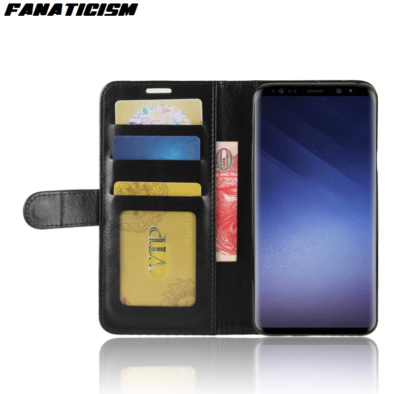 200 шт. кожаный чехол-книжка для iphone XS XR Samsung S10 S10e S9 S8 A6 A8 A9 J4 J6 Plus Note 9 8 | Мобильные