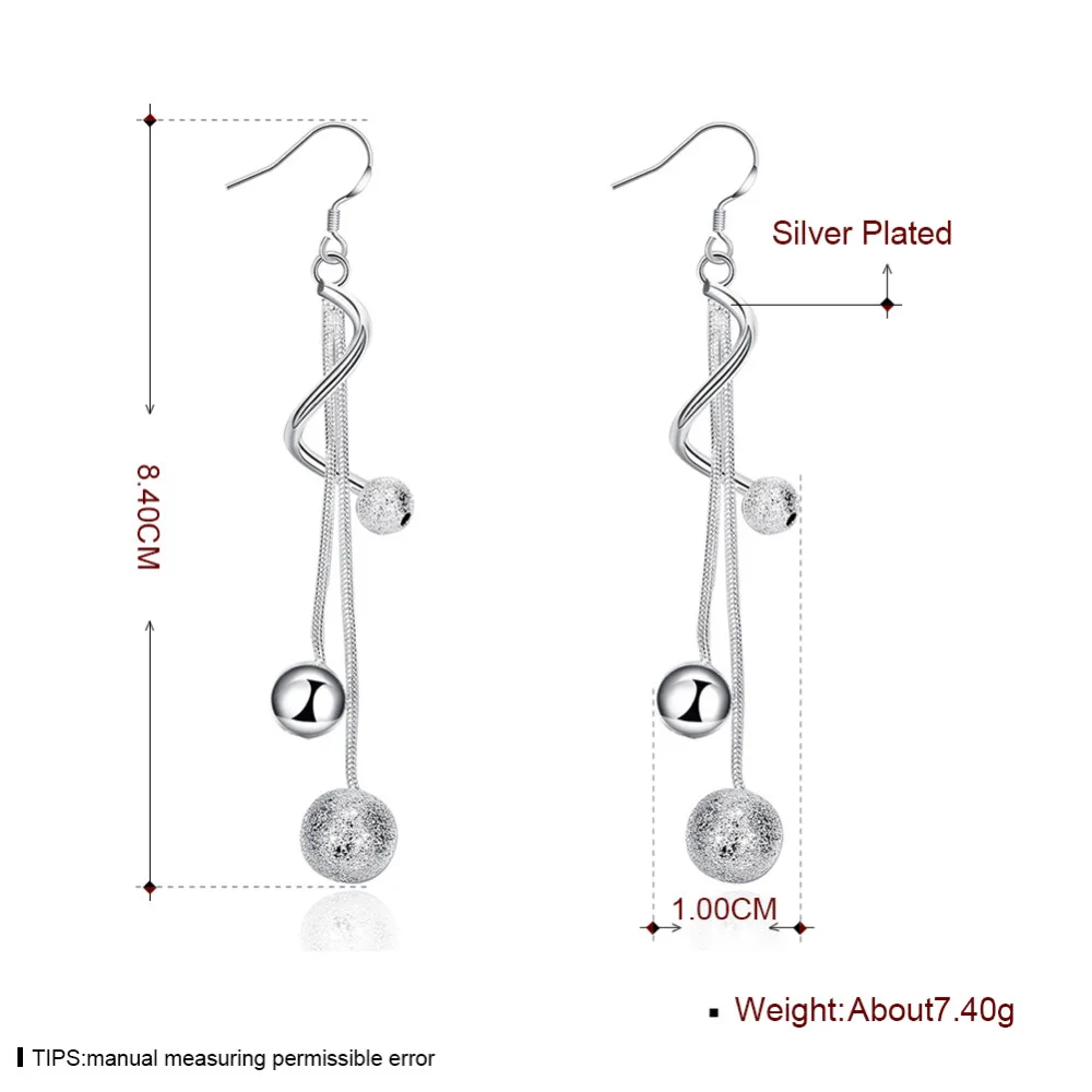 Лидер продаж! Три линии песок Бусы Длинные серьги Роскошные участие медные