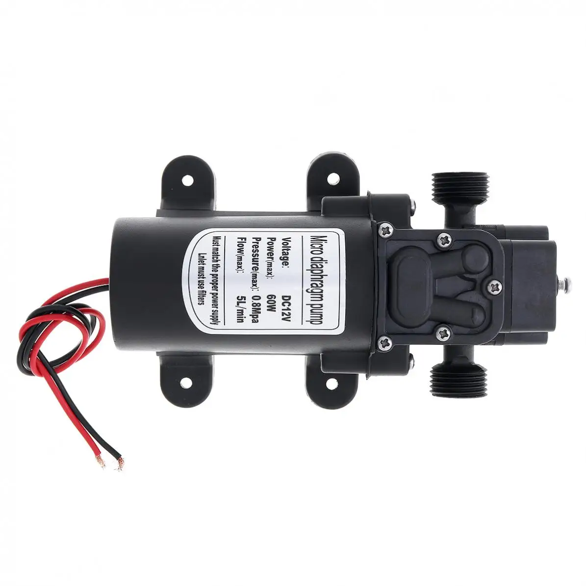 12V 60W 5L/мин регулируемое Универсальное крепление для самовсасывающий мембрана высокого Давление электрическая Автомобильная моющая насос для автомобиля/дома/сад