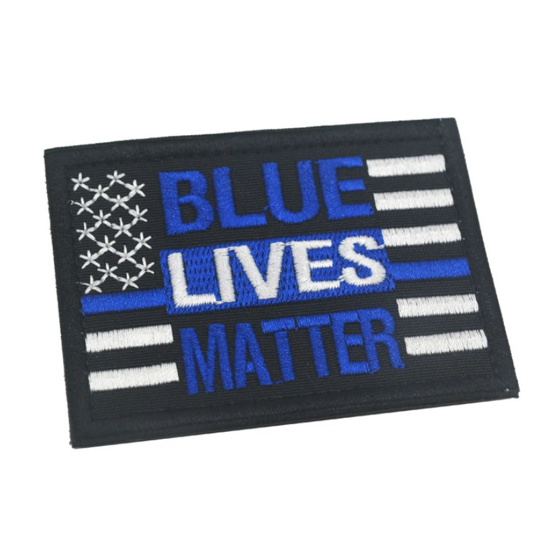 Патч с вышивкой Blue Lives вышитые патчи Военная Ткань наклейка аппликация для шитья