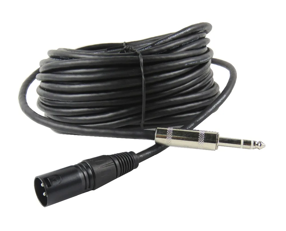 Кабель STARAUDIO SSMC 15M 50 футов (15 м) XLR с 3 контактным штекером на 5 дюймовый стерео